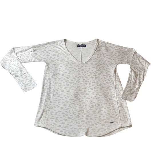 Abercrombie & Fitch Cream Long Sleeve Fitted Blouse - Picture 3 of 9